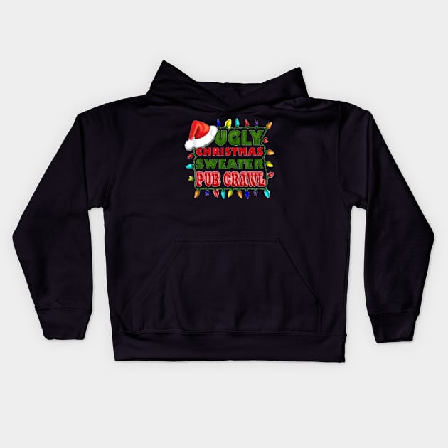 Ugly Christmas Sweater Pub Crawl Fugly Cheap Kids Hoodie by CoolApparelShop